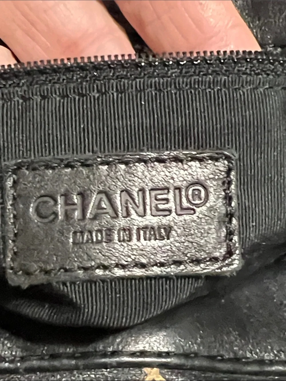 CHANEL Black Quilted Satchel with Cream Stitching (Wild stitch)